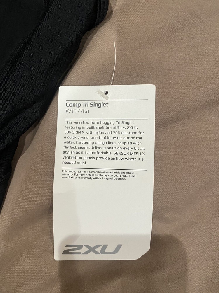 2xu Women’s Comp Tri Singlet Small MSRP 85