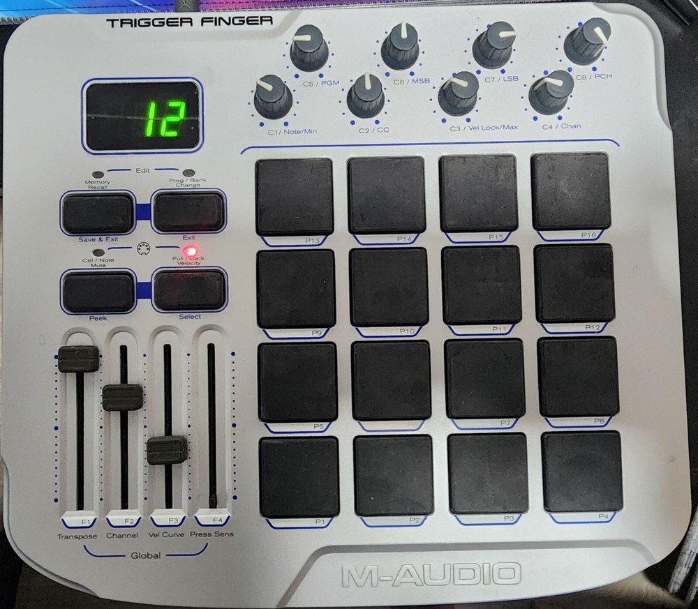 M-Audio Trigger Finger USB Midi Controller Surface Drum Pad with USB Cable