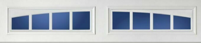 4 Amarr Arch Thames Replacement Inserts for Long Panel Amarr Garage Doors White