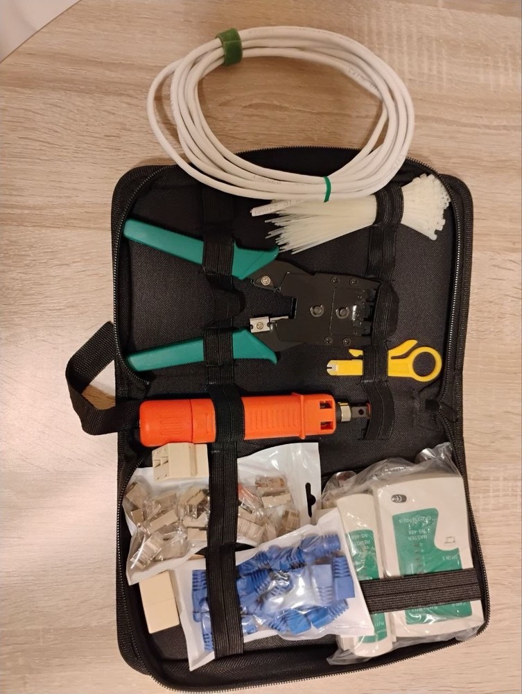 Electrical Tool Kit Network Internet Cable Repair Crimping Set Case