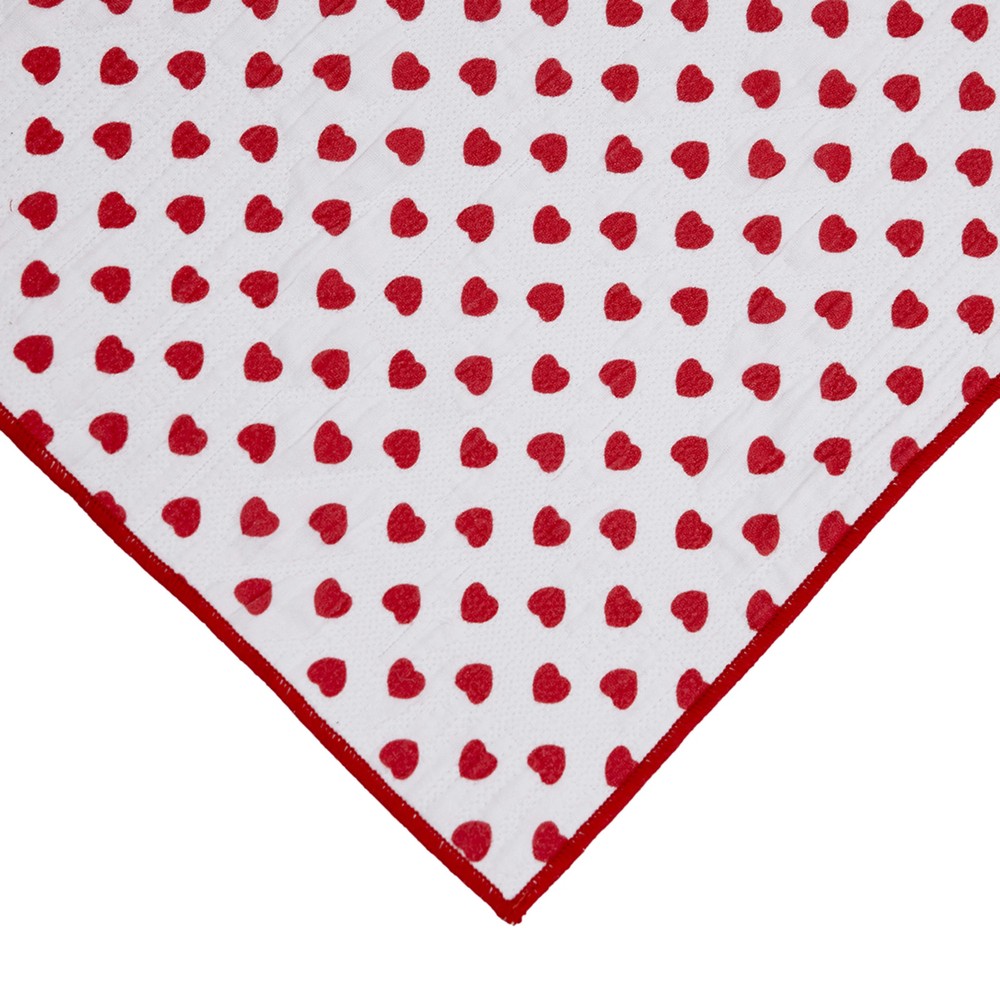Reversible Hearts Table Runner Cotton