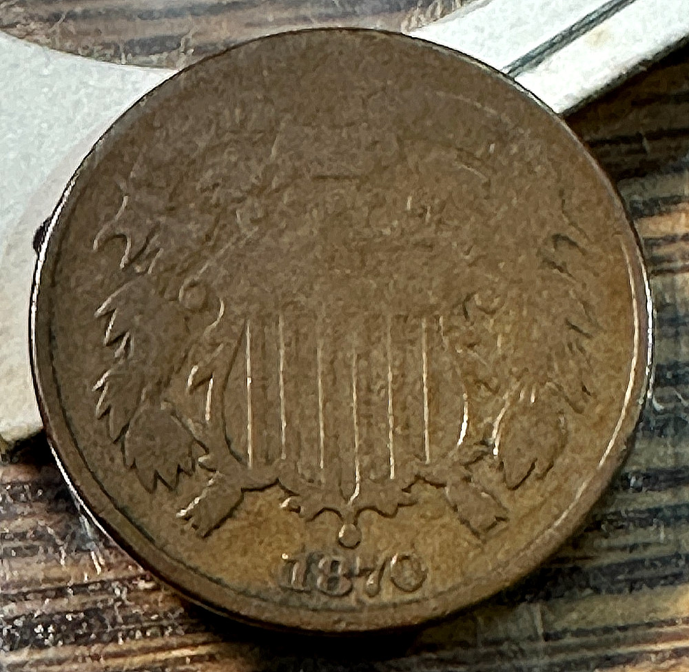 1870 Better Two Cent Piece Nice Original Good+ CHRC