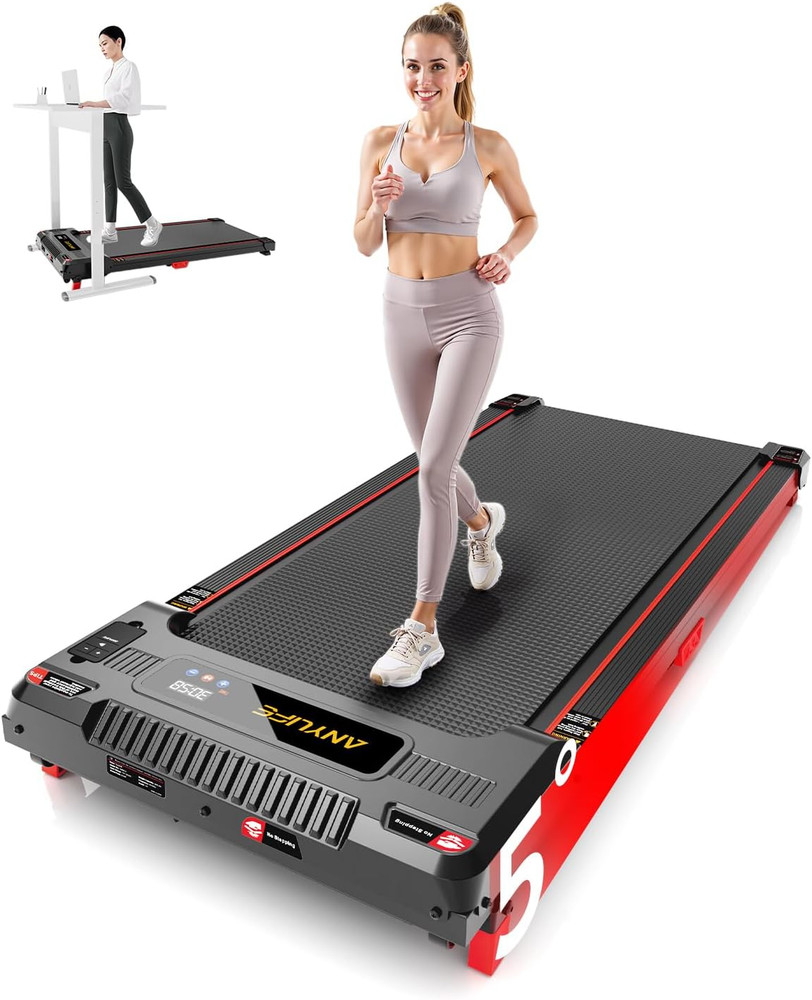 Compact Walking Pad Treadmill with Incline, 330Lb Capacity, Remote Control