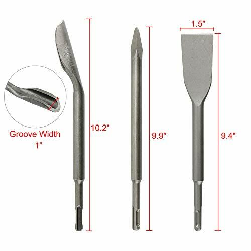 6pcs SDS Plus Rotary Hammer Bits Concrete Drill Chisels Tile Chisel Concrete Set