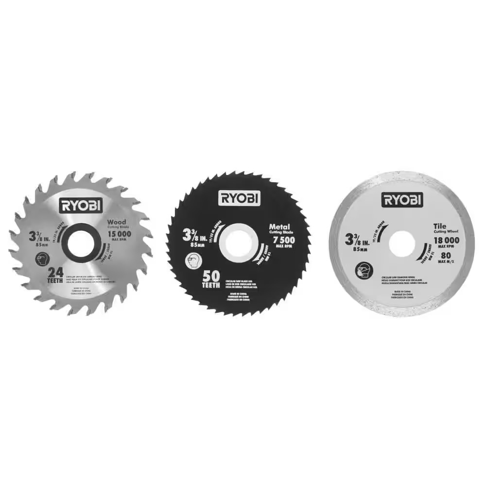 3-3/8 In. Multi-Material Plunge Saw Blade Set (3-Pack)