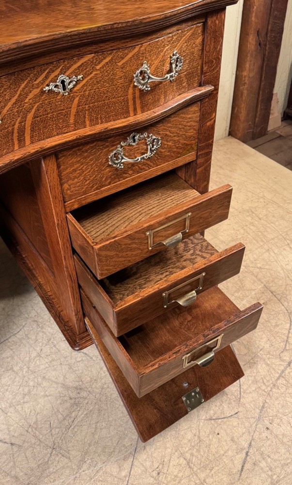 Antique Oak Macey's Roll Top Desk