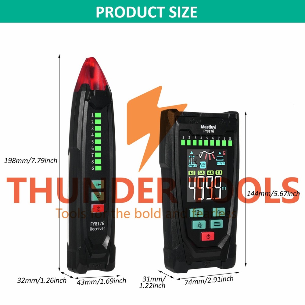 Thunder Tools Mastfuyi FY8176 Network Cable Tester, Ethernet Cable Tester