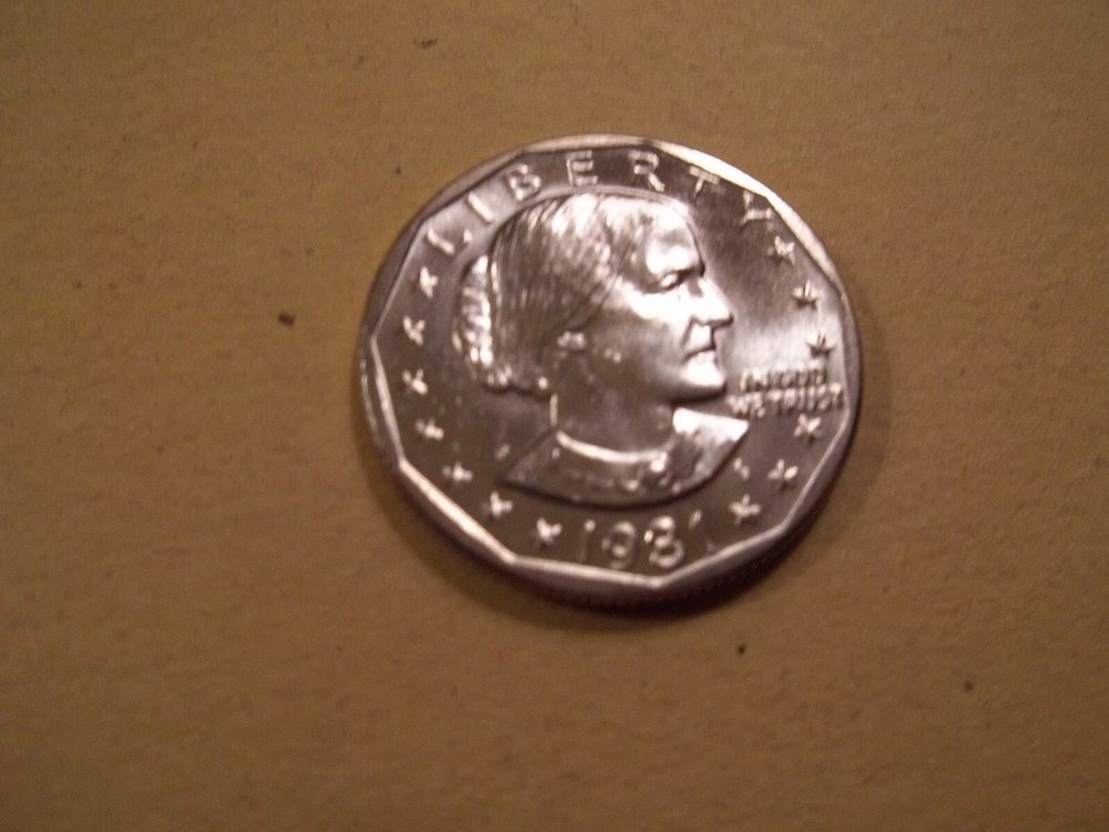 1981 D  UNC. Mint Susan B. Anthony Dollar taken from Mint Set or Mint Roll.
