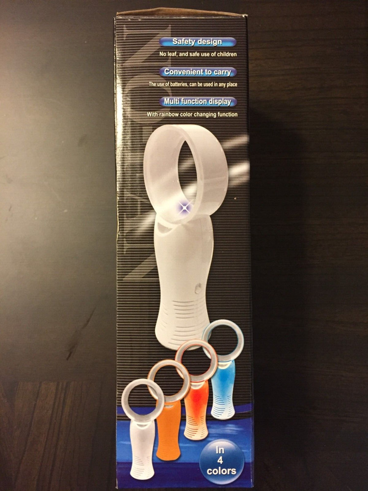 bladeless fan portable with led change color