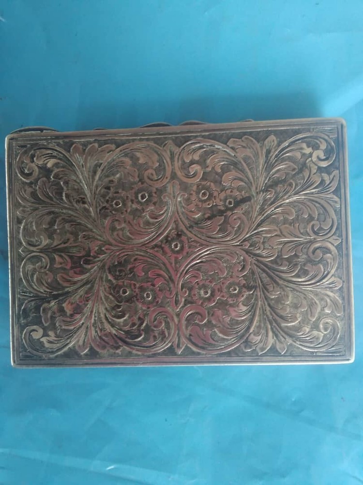 Antique Enameled Silver Box