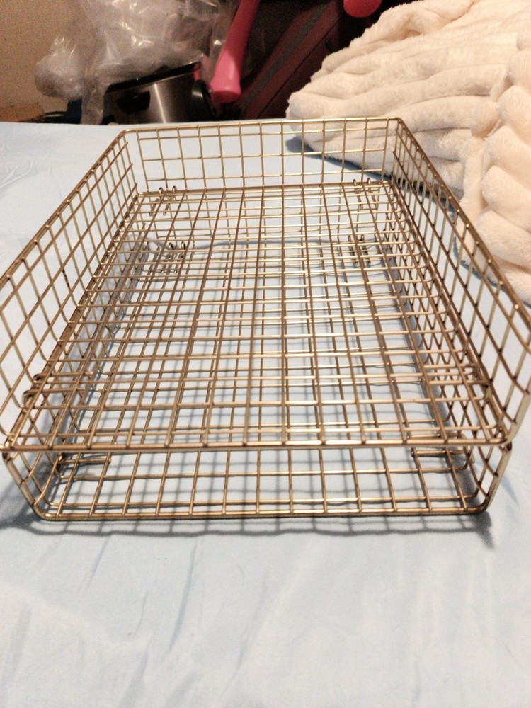 Metal Wire Stackable Letter Desktop Tray Organizer for Office Paper