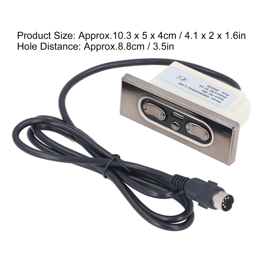 Sofa Controller 5 Button Power Recliner Switch 5 Pin Electric Remote USB Port