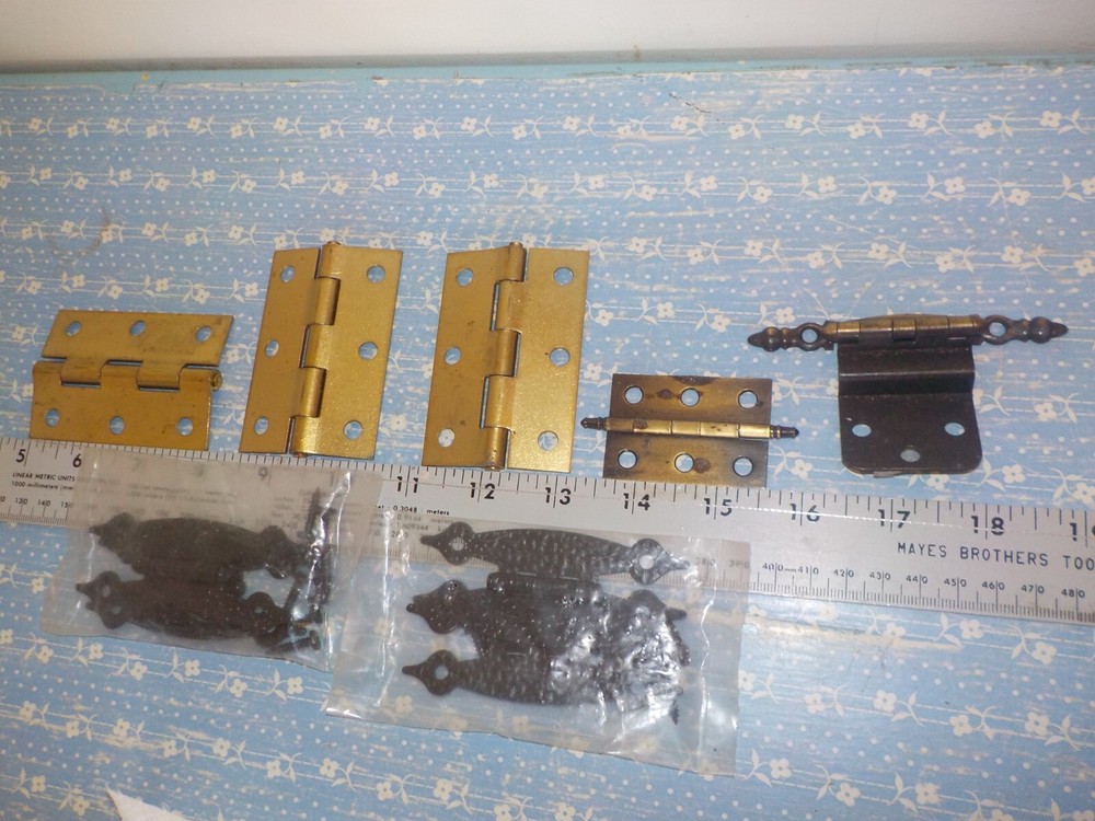 Vintage Small Hinge Hardware mixed Lot