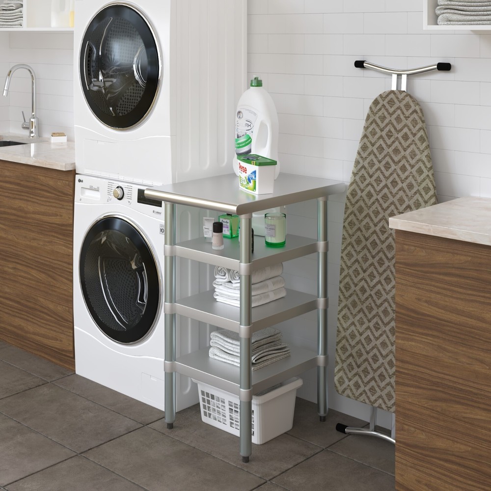 24 in. x 18 in. Stainless Steel Table With Three Undershelves
