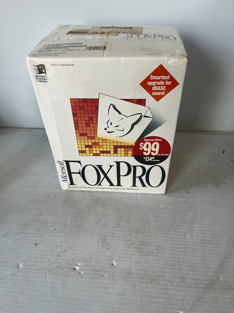 Microsoft FoxPro Database Management System Version 2.6 VTG 1994 - New Sealed