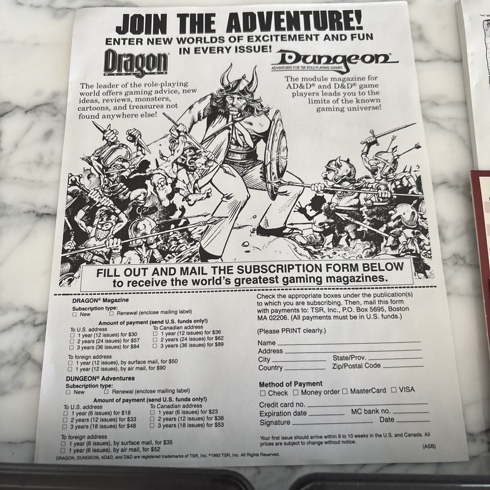 Durgeons & Dragons Beginners Guide 2nd Edition, Fighter Guide, Grid, Score Sheet