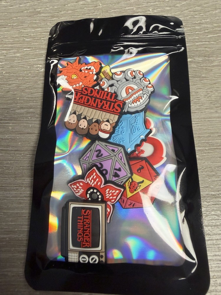 Qty 10 - STRANGER THINGS Dungeons & Dragons Shoe Charms