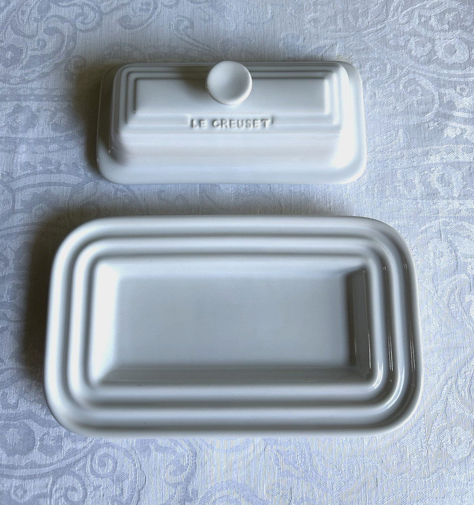 Le Creuset White Stoneware Butter Dish