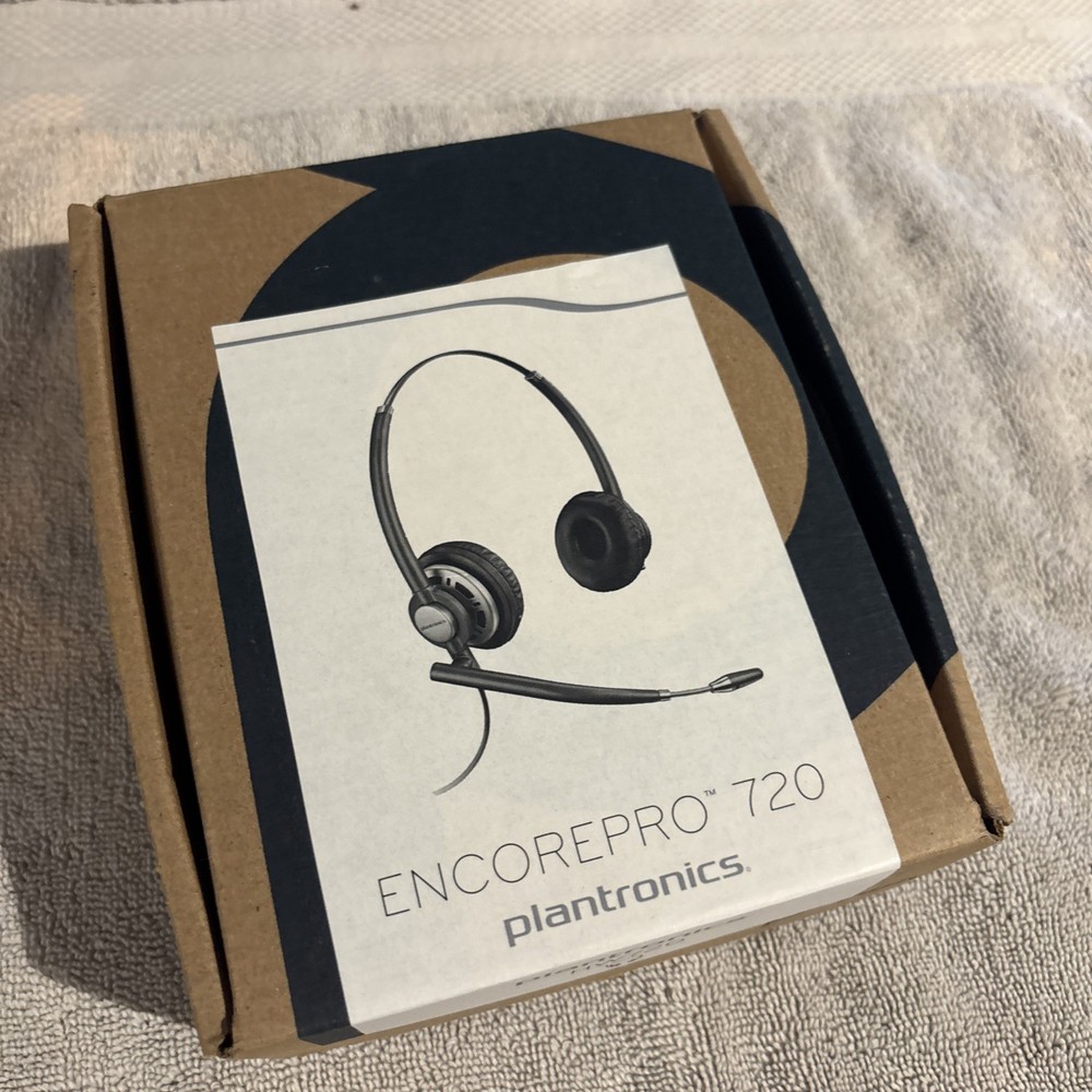 Plantronics EncorePro 720 Wired Headset Open Box with Pouch Manual