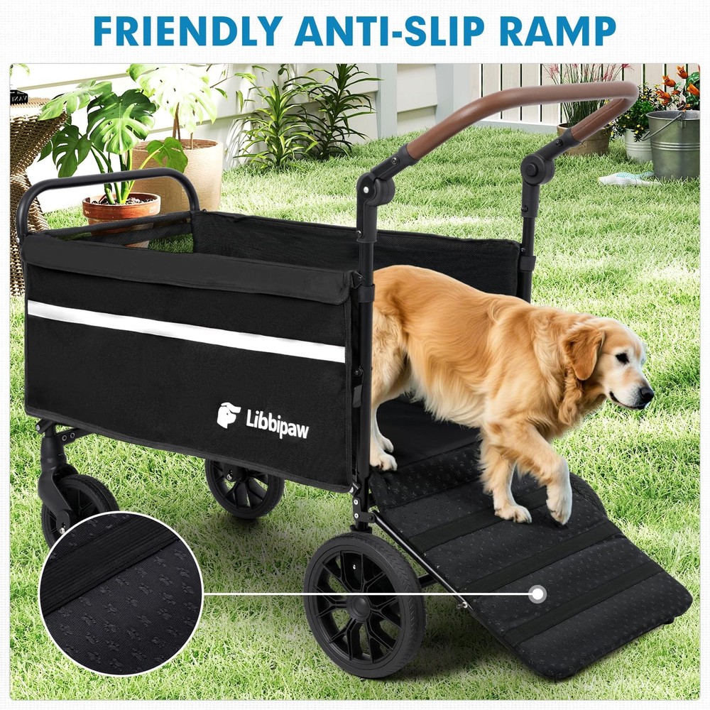 AllTerrain Dog Wagon for Medium Large Pets up to 200lbs Foldable Stroller