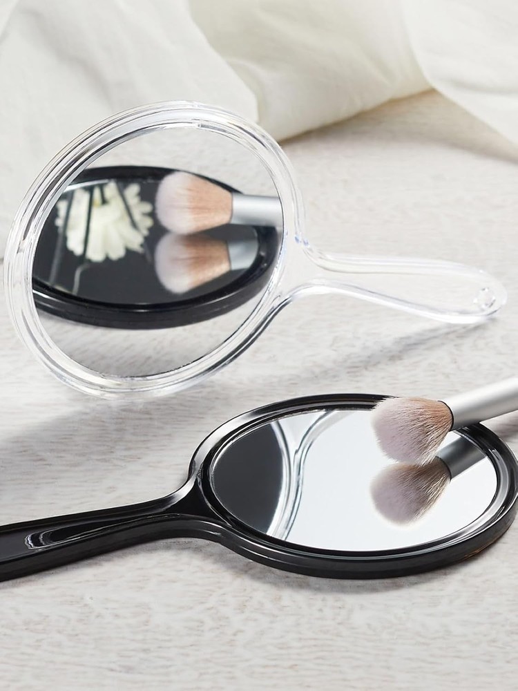 Versatile Acrylic Hand Mirror - 15X Magnifying for Precision Makeup Application