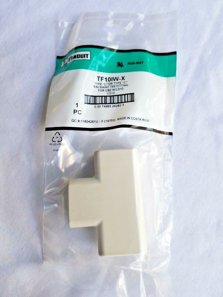 TF10IW-X Panduit LD10 Low Voltage Tee Fitting - Off White