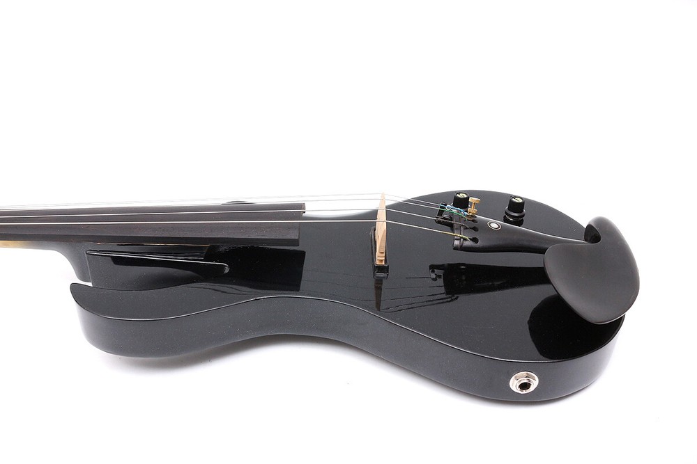 5String 4/4 Electric Silent Violin Solid wood Nice Tone Free Case Black#EV20