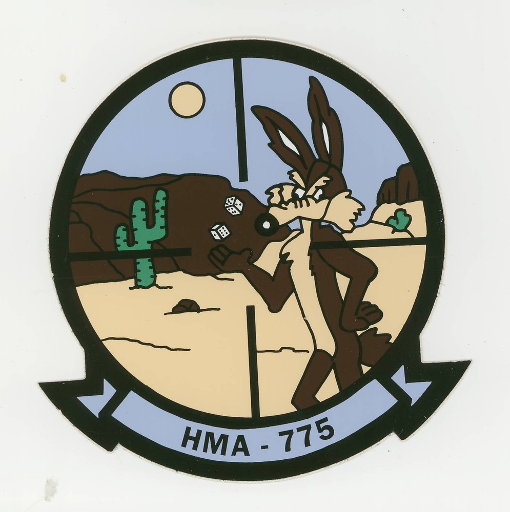 HMA-775 COBRA 4ea USMC DECALS 4"X3.75" MYLAR