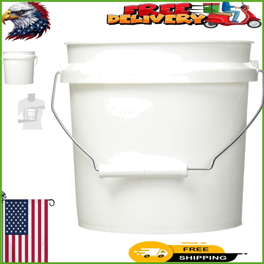 1-Gallon Plastic Paint Container with Durable Construction – Lid Sold Separately