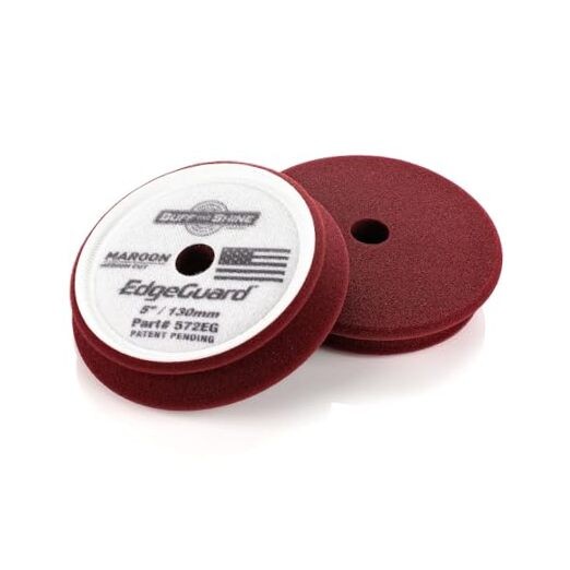 - EdgeGuard Foam Buffing Pads - - 5" Medium Cut Pad - Pack 5" (2 Pack) Maroon