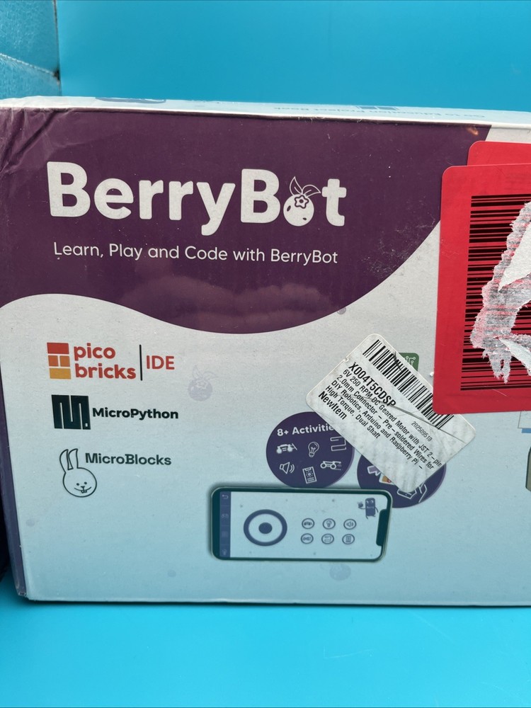 BerryBot Programmable Robot Powered By Raspberry Pi *DAMAGED BOX NEW*