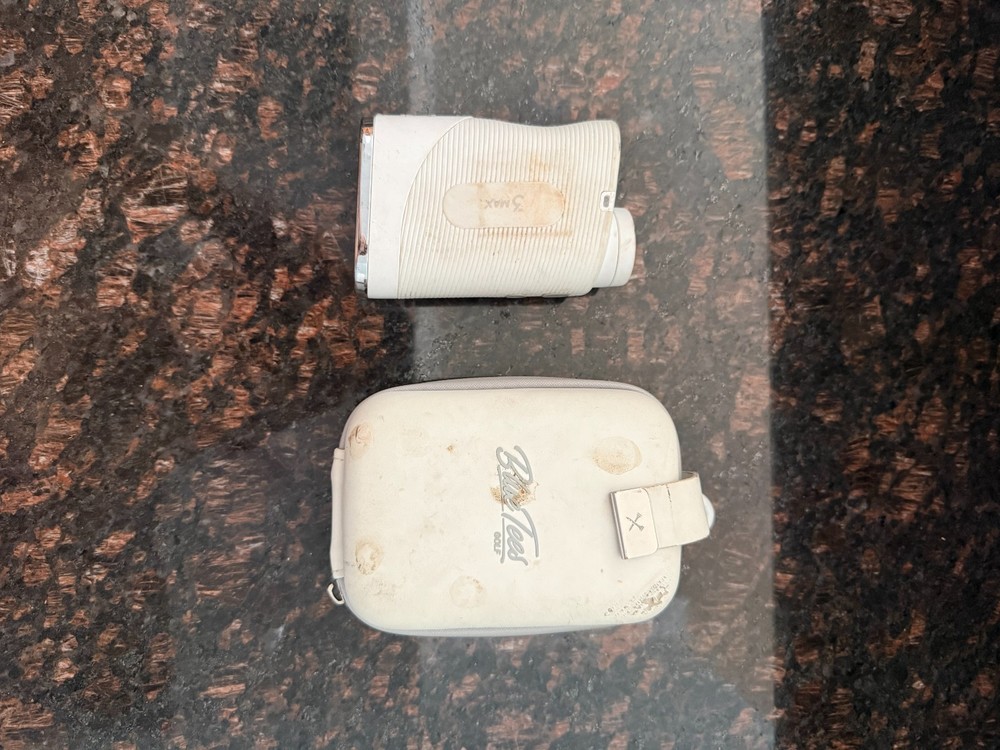Used White Blue Tees Golf Range Finder