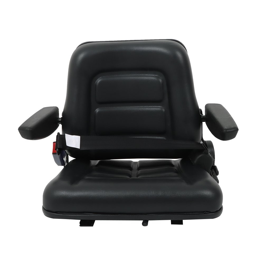 Adjustable Backrest Tractor Seat w/Armrest Universal Forklift Seat