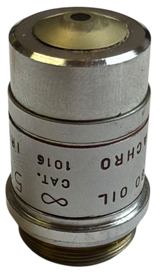 Olympus Plan Achro 50x 0.80 Oil Microscope Objective Iris Diaphragm