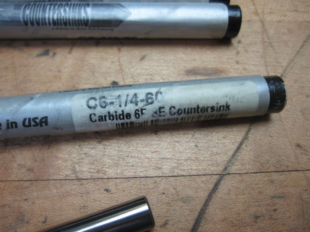 5pcs Countersinks C6-1/4-60 USA MADE 1/4" countersink solid carbide 6 fl 60 deg