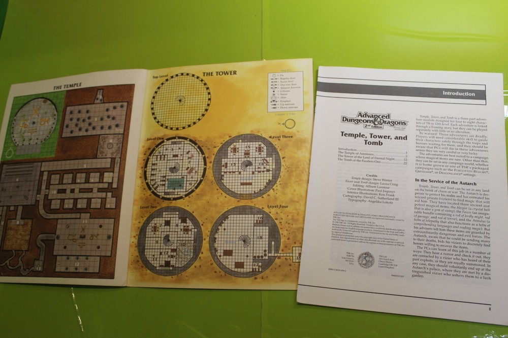 TSR Advanced Dungeons & Dragons Temple Tower & Tomb (See DESCRIPTION)