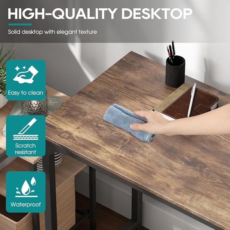 Sturdy Computer Desk Modern Easy Assembly Multipurpose Workstation Home Office