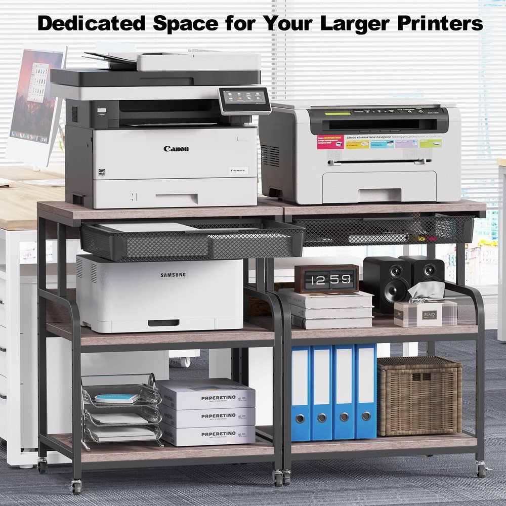 23.6''x18.9'' Extra Large Printer Stand with Drawer