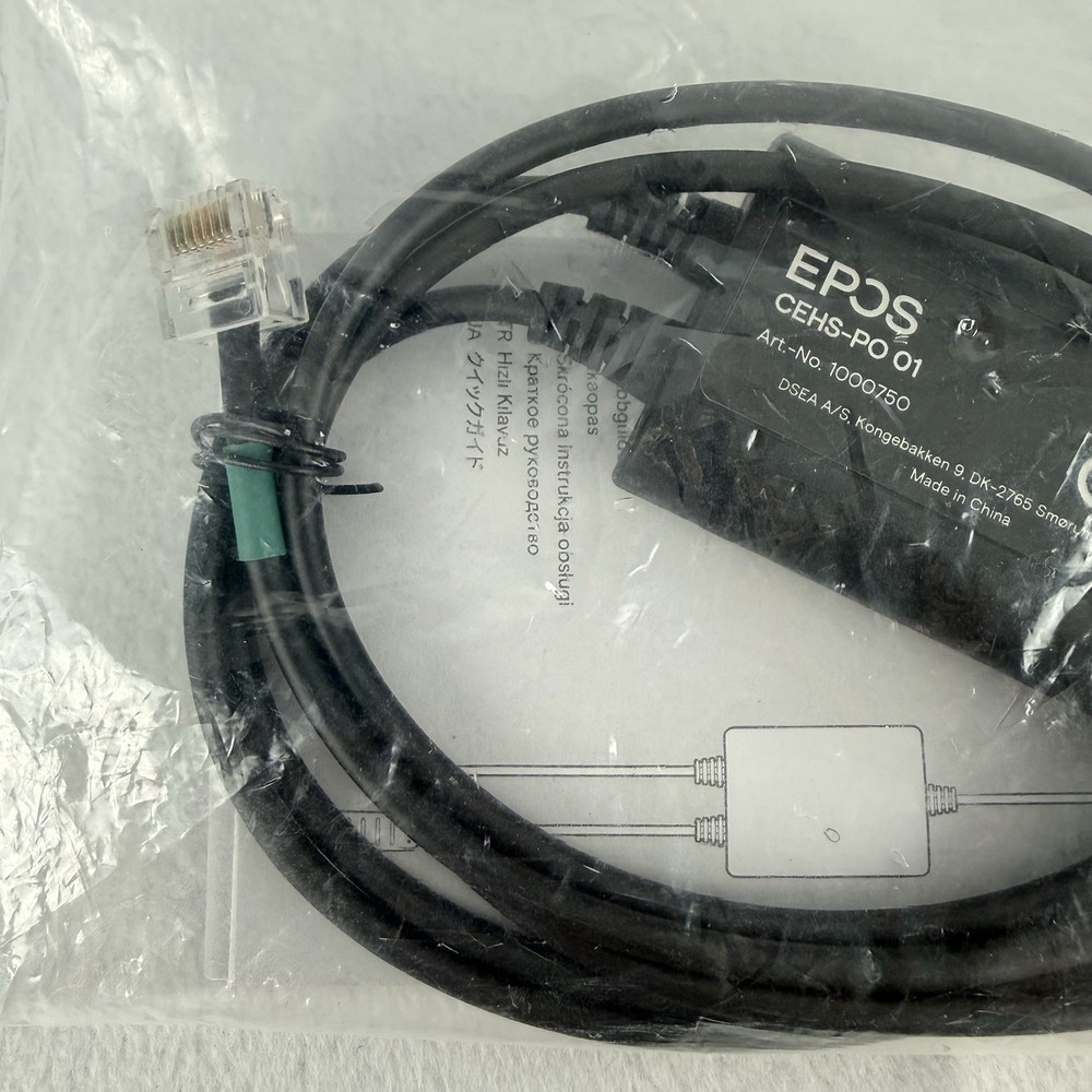 EPOS CEHS-PO 01 Polycom Adapter Cable for Electronic Hook Switch, New In Bag