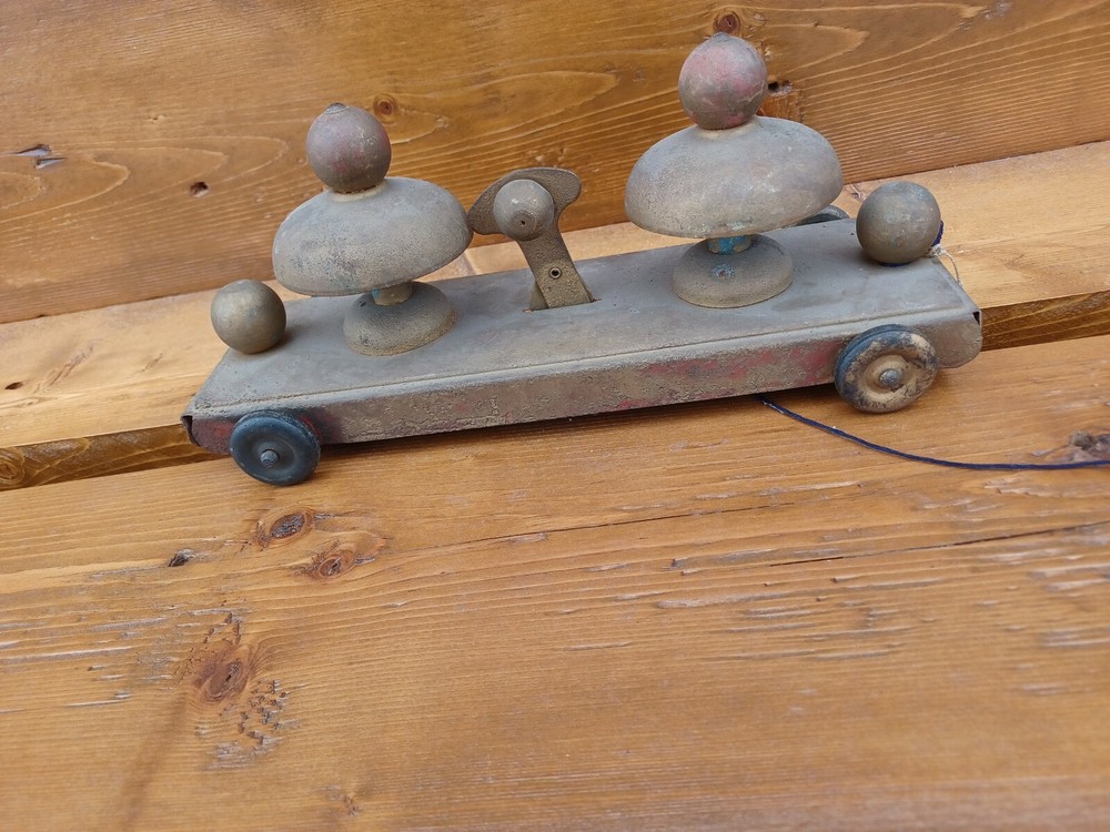 Antique Two Bell Pull Toy Works