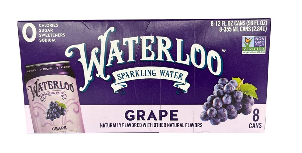 Waterloo Grape Sparkling Water 8 Pack