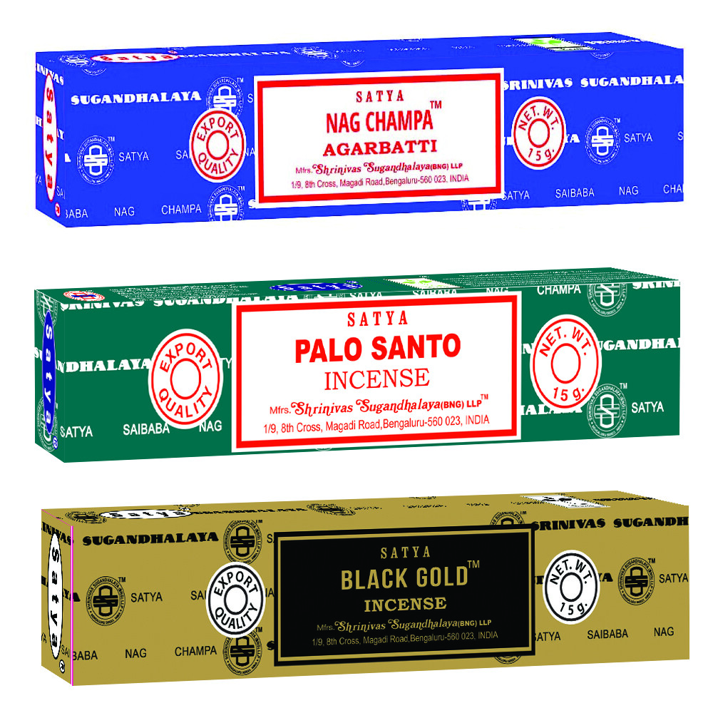 Satya Original 3 Pack Incense Sticks Variety Sets