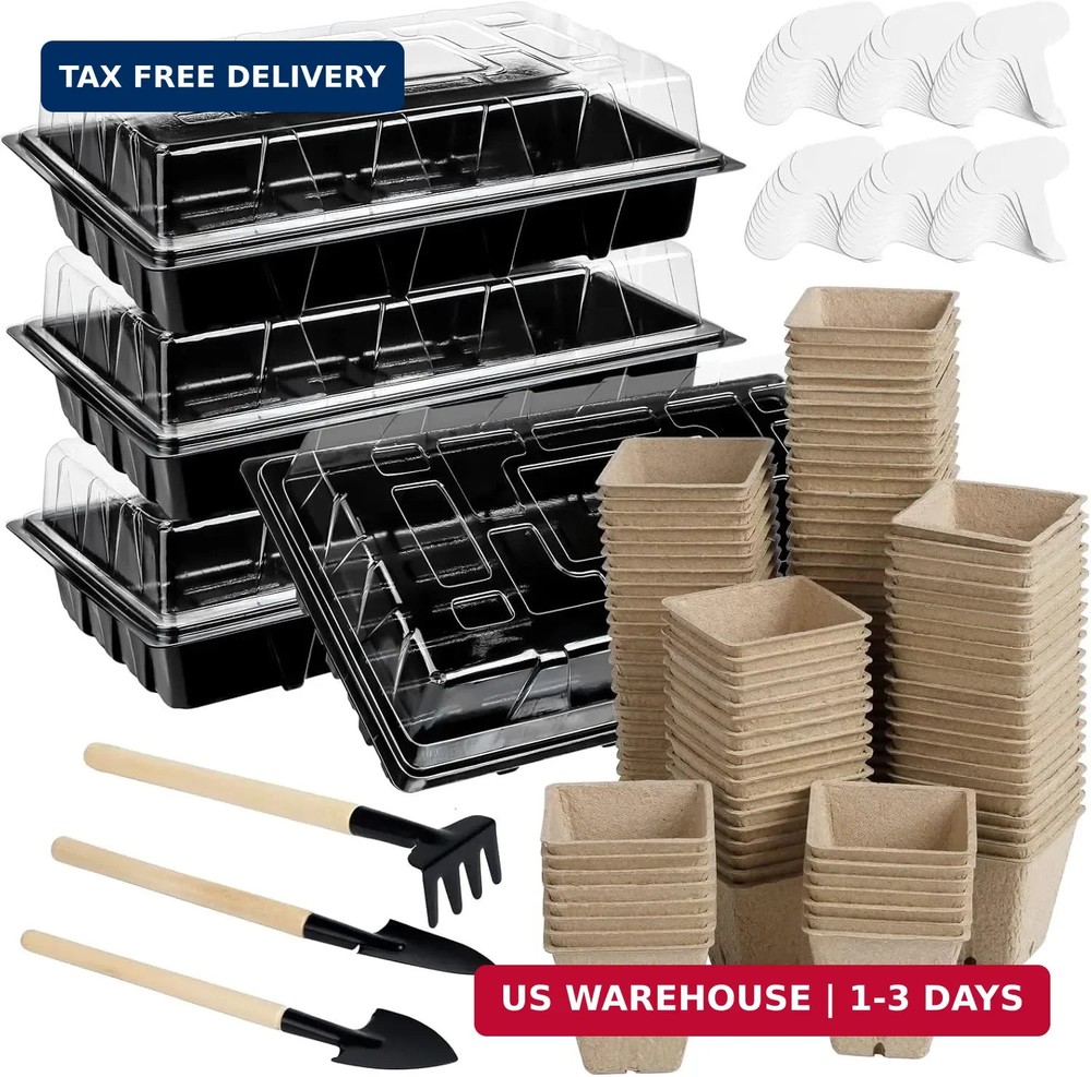 Aodaer 247 Pack Seed Starter Kit Including Peat Pots for Seedlings Seed Starter