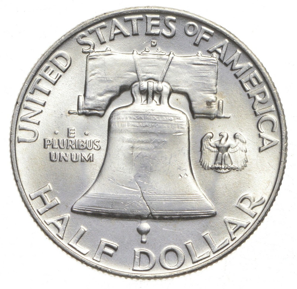 Choice Unc 1960 D Franklin Half Dollar Gem BU From Original Roll