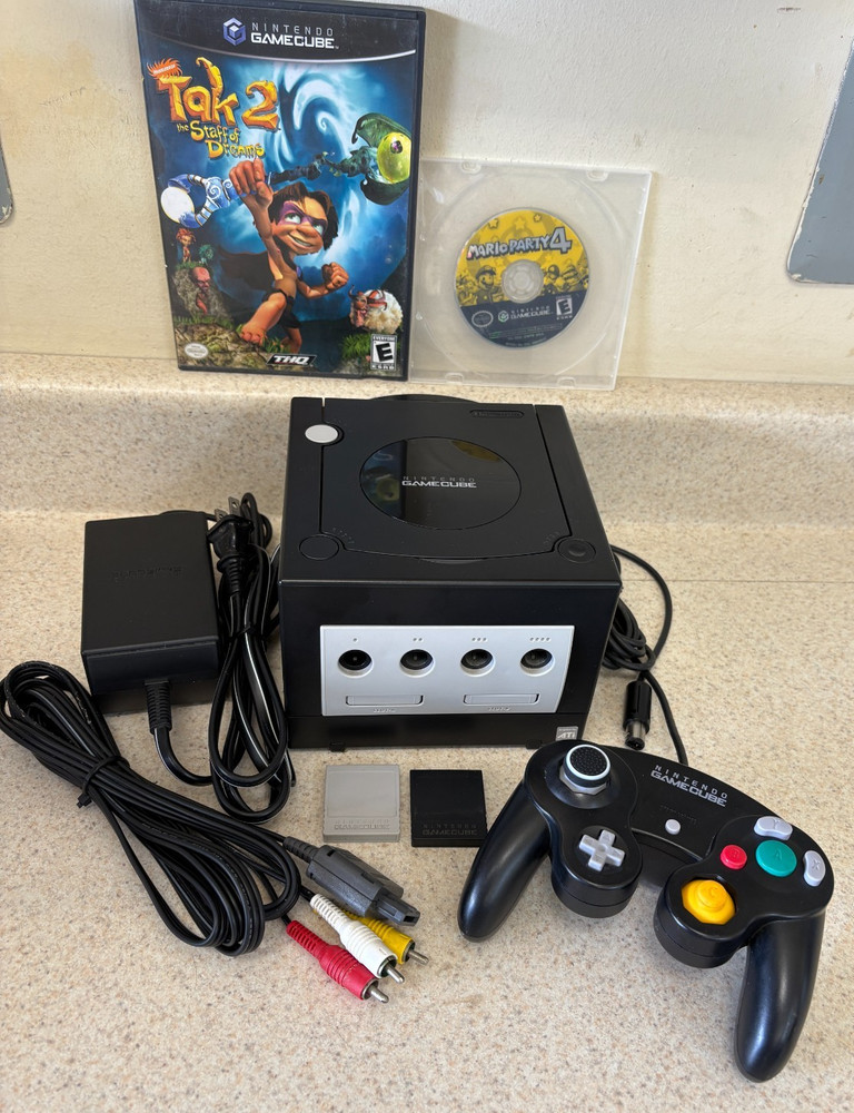 Nintendo Gamecube Console DOL-001 Bundle w/ Controller & 2 Games! Mario Party 4