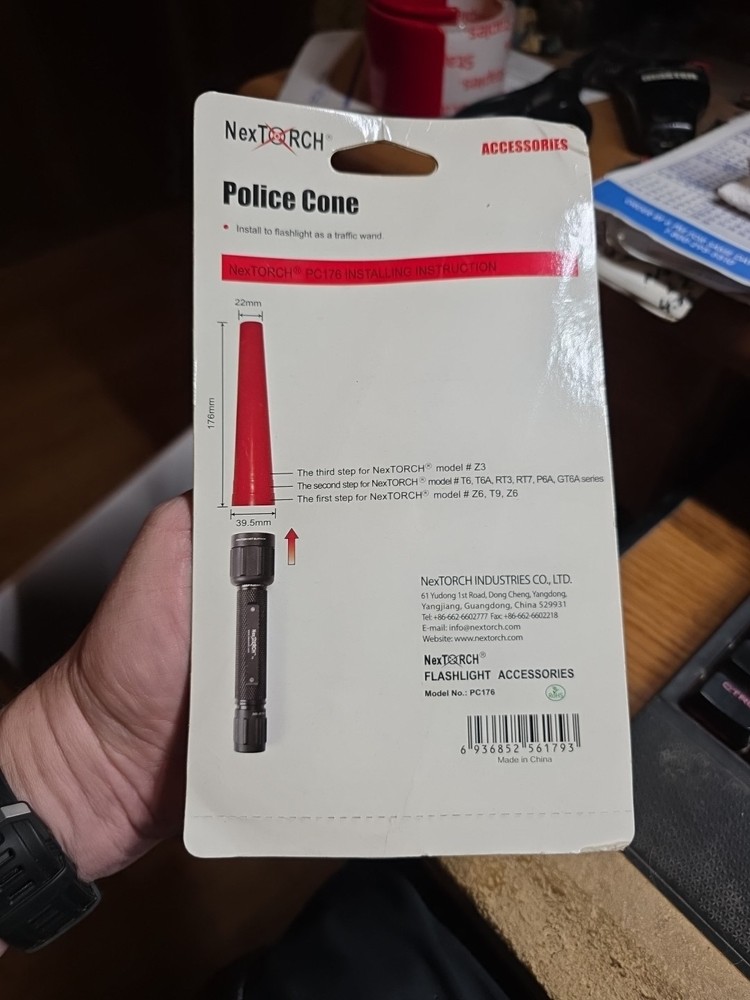 NexTorch Police Cone Caution Light Wand Flashlight Accessory