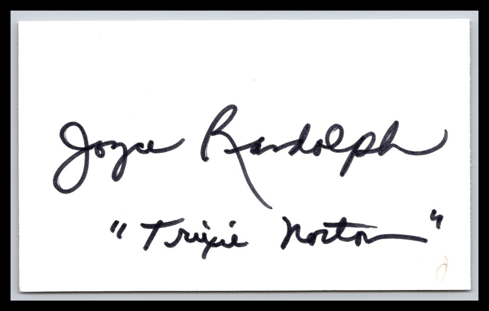 Joyce Randolph - Actress - 3x5 Card - Signed / Autograph (d)