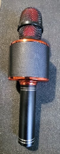 Hand Held Karaoke Microphone Red/ Black Tested- Works!