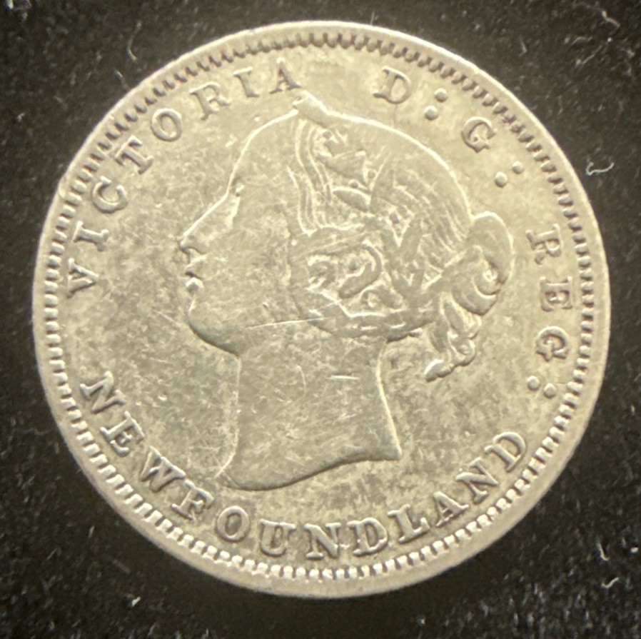 1880 Newfoundland Twenty Cent Silver Coin 20C A5