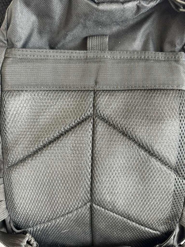 Black Nylon Tactical Backpack Adjustable Straps Multiple Compartments Zip Buckle